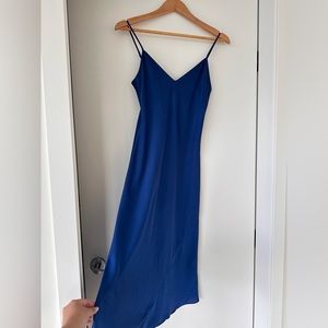 Wilfred (Aritzia) slip dress in royal blue XS
